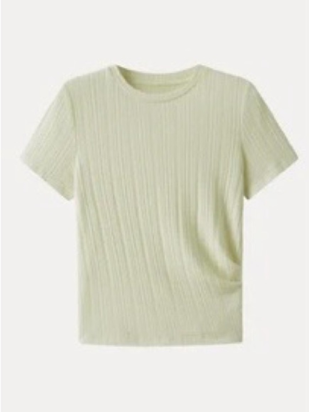 OGL Ribbed Tee in Apple Blossom Light Green